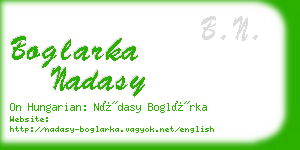 boglarka nadasy business card